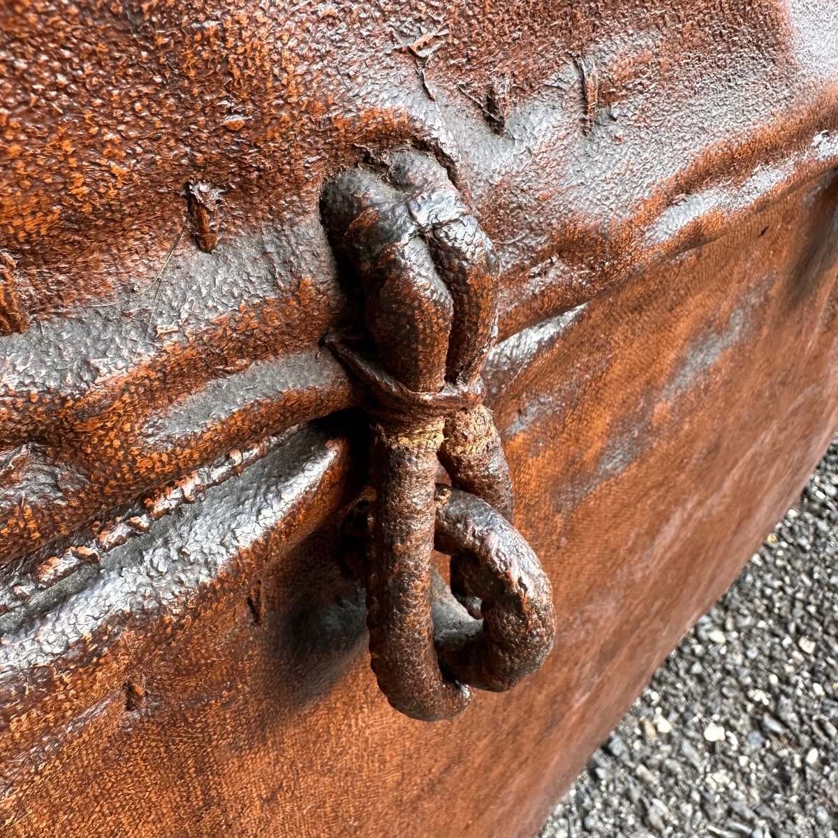 Oilcloth Sailor's Trunk, Mid-19th Century. -photo-7