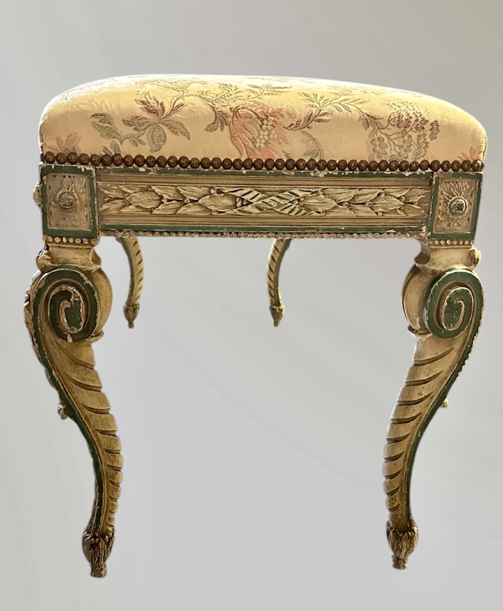 Bench, Stool In Lacquered Wood - Napoleon III-photo-3