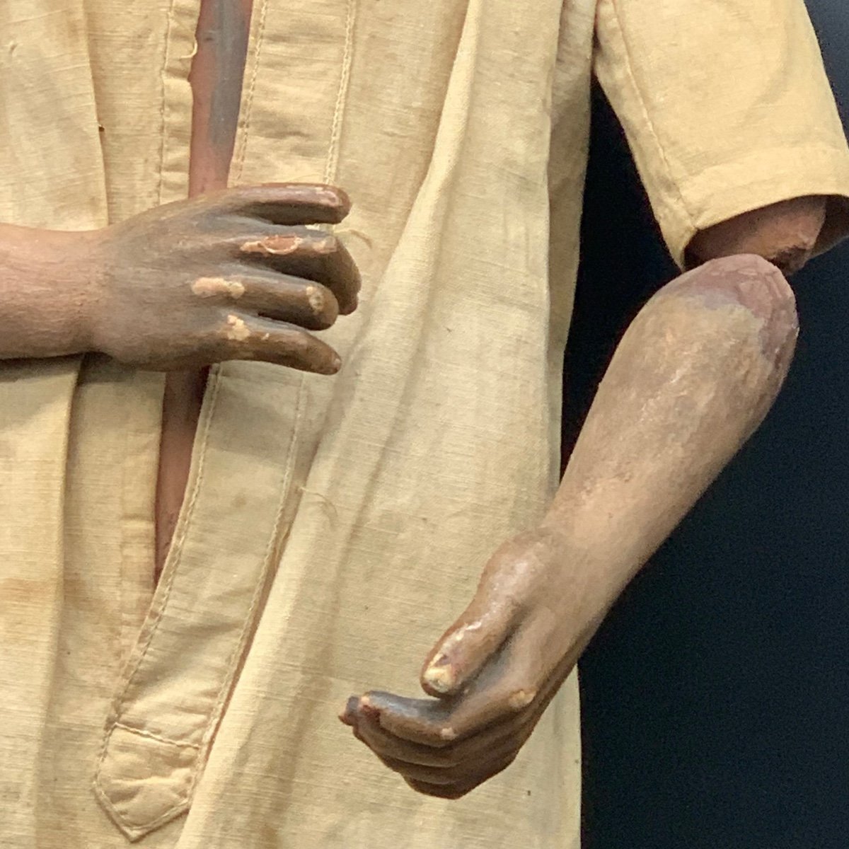 Superb Mannequin Sculpture In Policrome Wood - XIX Century-photo-4