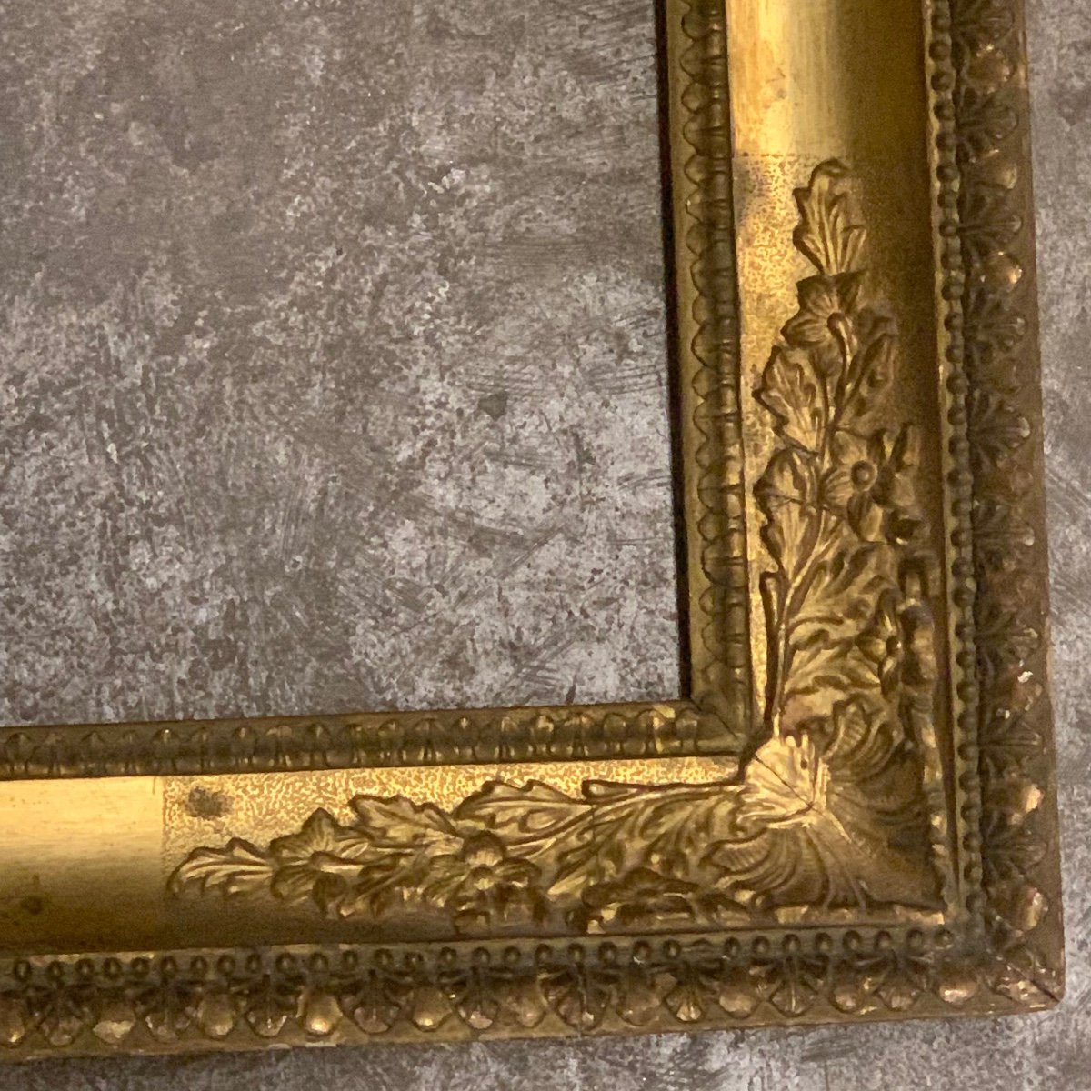 Neoclassical Frame In Golden Wood With Gold Leaf - XVIII Century-photo-2