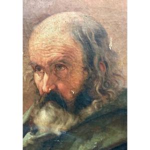 Oil Painting On Canvas "portrait Of An Elderly Man With A Beard" - Neoclassical