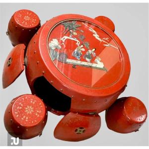 Chinese Drum-shaped Coffee Table - 20th Century