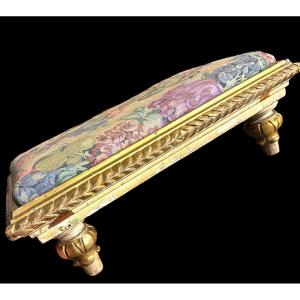 Lacquered And Gilded Footstool - Louis Philippe