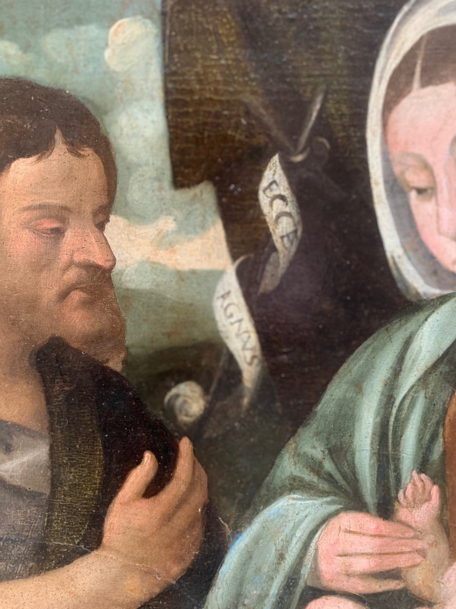 Early XVI Century.  Venetian School. Madonna With Child With St. John-photo-6