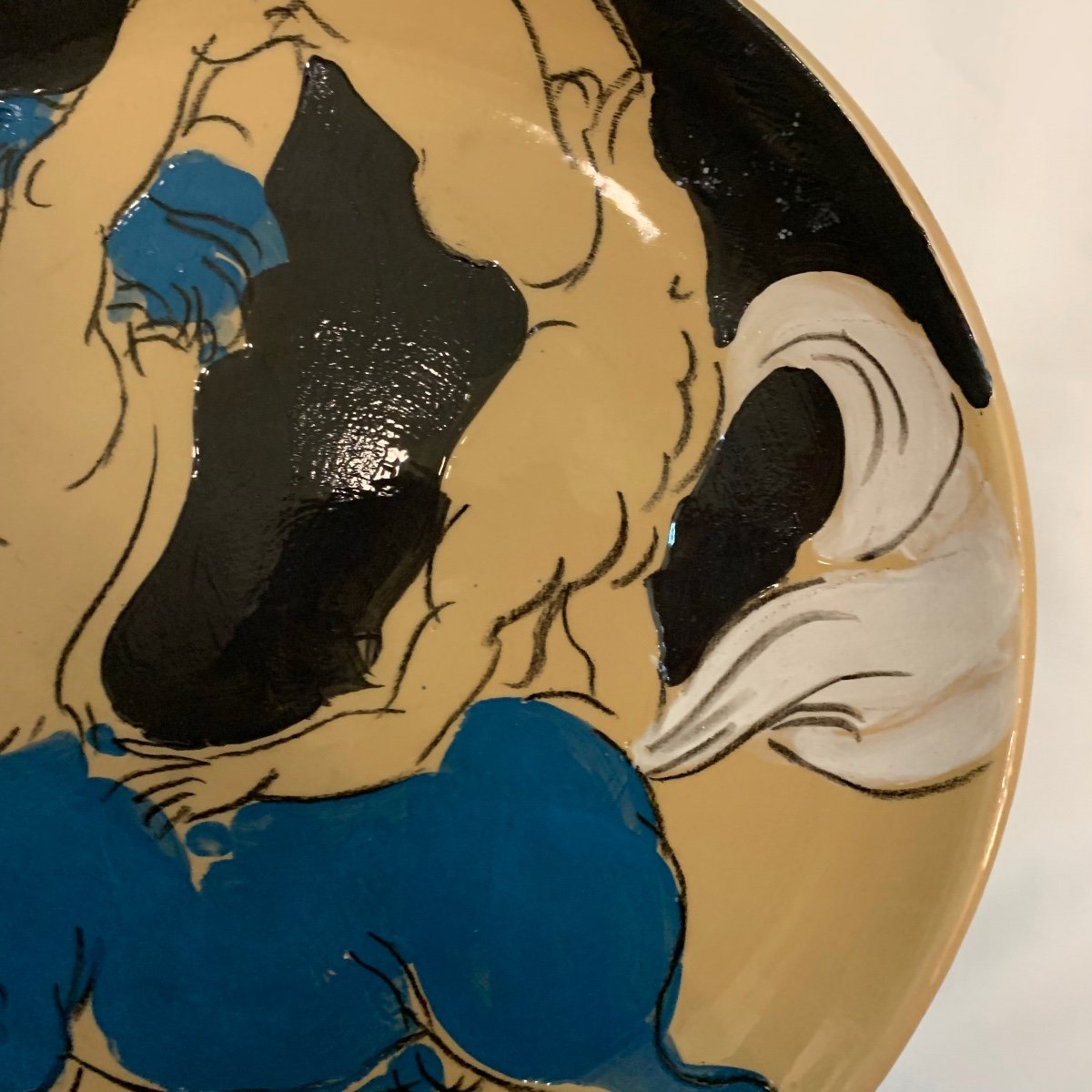 Marco Silombria Ceramic Plate. Playing With Centaur. Hand Signed Silombria 04. -photo-5
