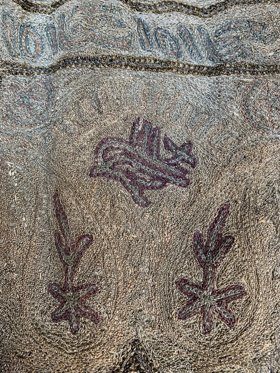 Sac Ottoman Avec Broderie Au Fil d'Argent. Fin XIXe-début XXe Siècle-photo-3