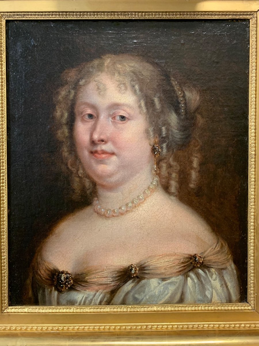Louis Ferdinand Elle Jr. (paris, 1612-1689),, Portrait Of A Woman. Around 1680-photo-2