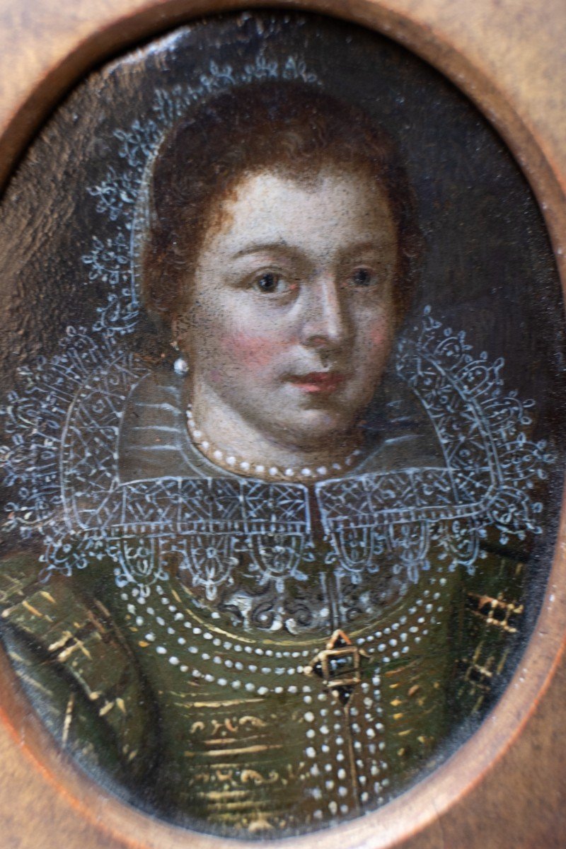 Portrait Présumé D’amalia Von Solms, Cercle De Michiel Jansz Van Miereveld (1567-1641) -photo-6