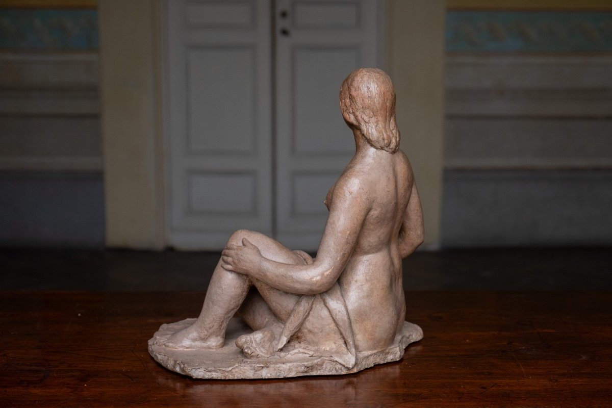 Seated Female Nude, Circa 1930-1940, Giorgio Rossi (1894–1981), Tuscan Sculptor -photo-2