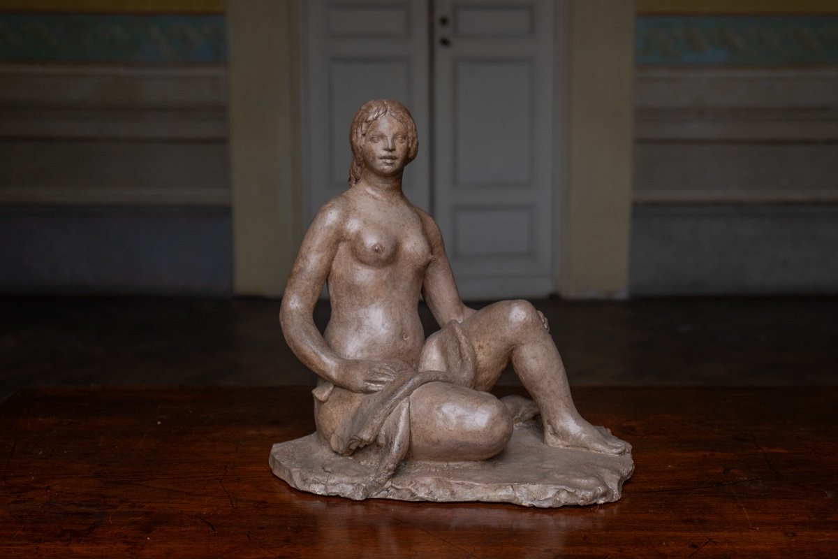 Seated Female Nude, Circa 1930-1940, Giorgio Rossi (1894–1981), Tuscan Sculptor 