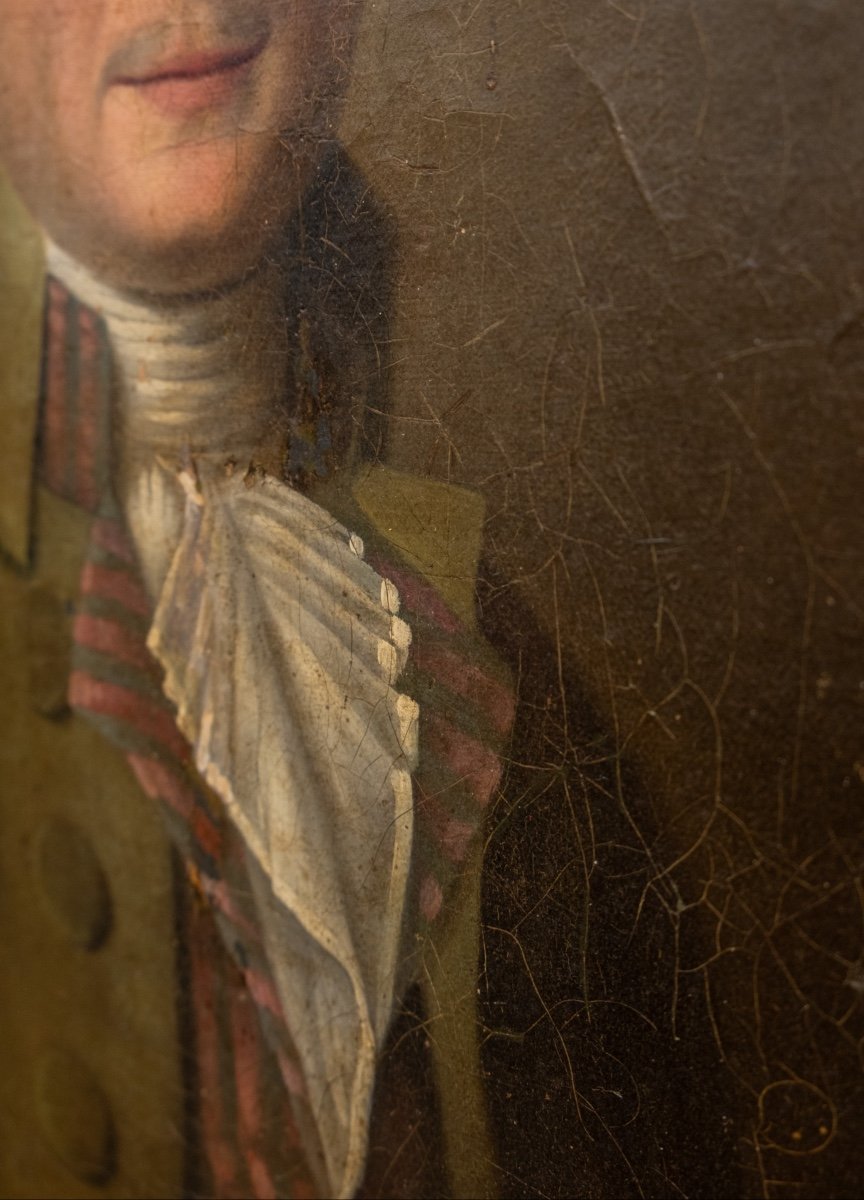 Portrait D’homme Avec Gilet à Rayures, Vers 1770-1780-photo-3