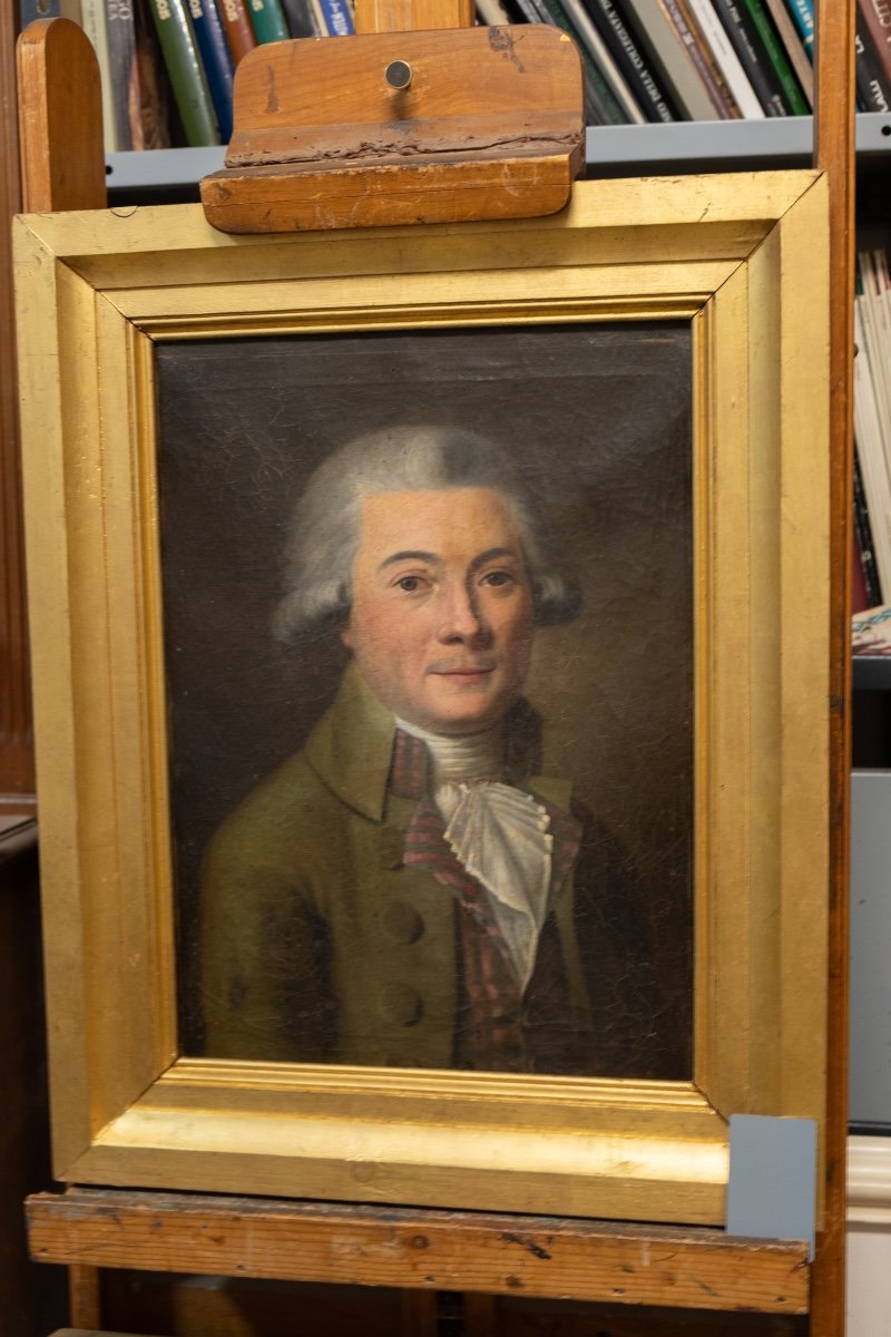 Portrait D’homme Avec Gilet à Rayures, Vers 1770-1780-photo-2