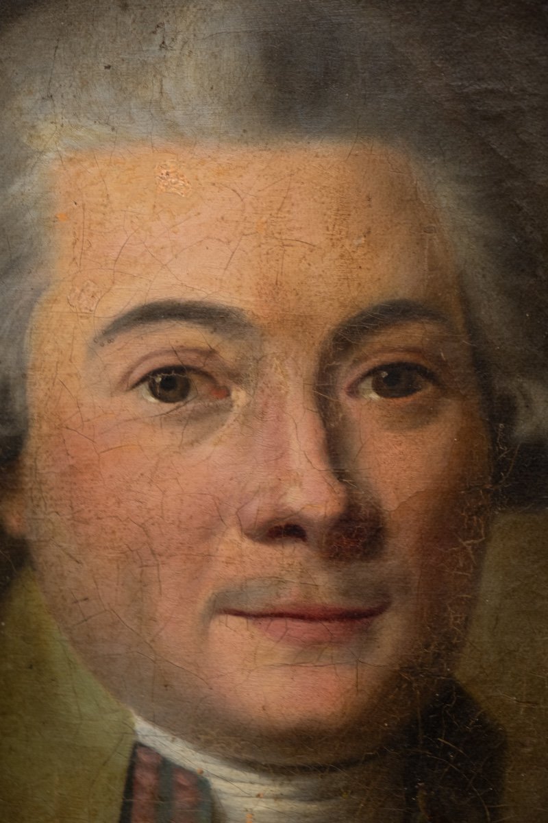 Portrait D’homme Avec Gilet à Rayures, Vers 1770-1780-photo-3