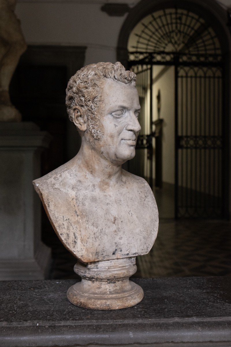 Two Portrait Busts Of 19th Century Neapolitan Aristocrats. Charles X Era, Circa 1820. -photo-2