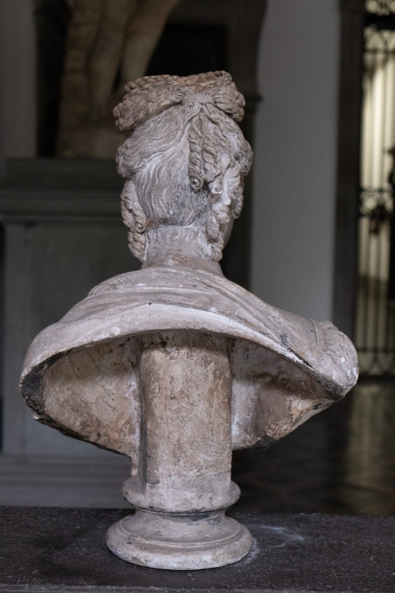 Two Portrait Busts Of 19th Century Neapolitan Aristocrats. Charles X Era, Circa 1820. -photo-2