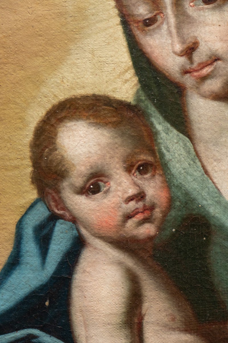 Madonna With Child On The Clouds. Circa 1770-photo-3