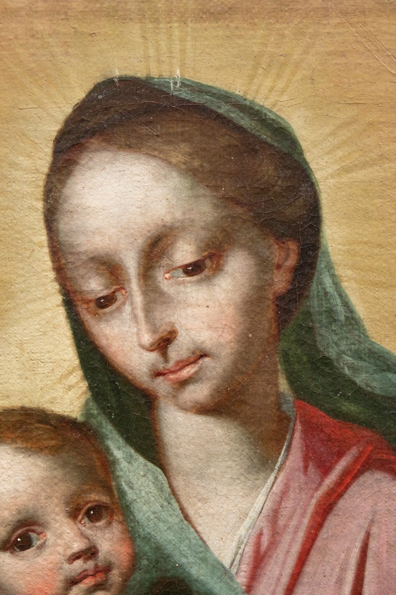 Madonna With Child On The Clouds. Circa 1770-photo-4