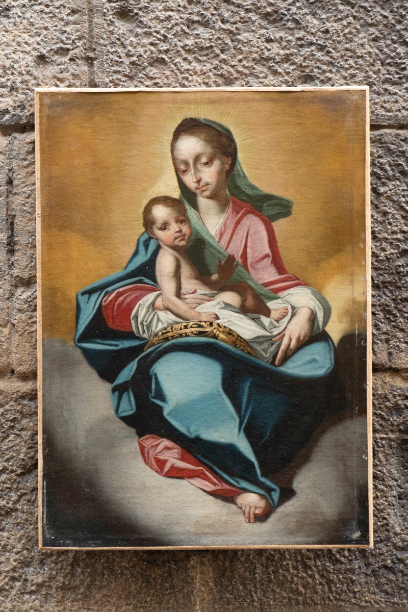 Madonna With Child On The Clouds. Circa 1770-photo-7