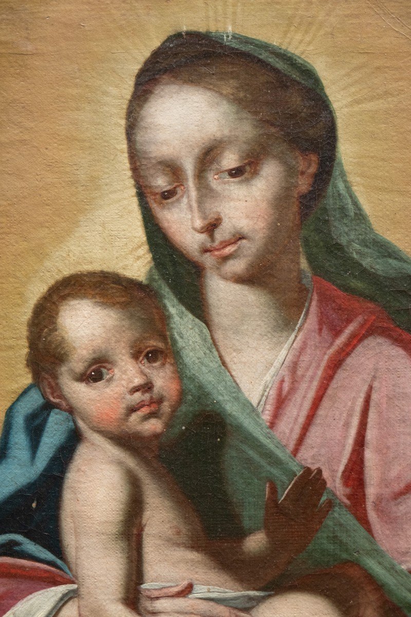 Madonna With Child On The Clouds. Circa 1770-photo-8