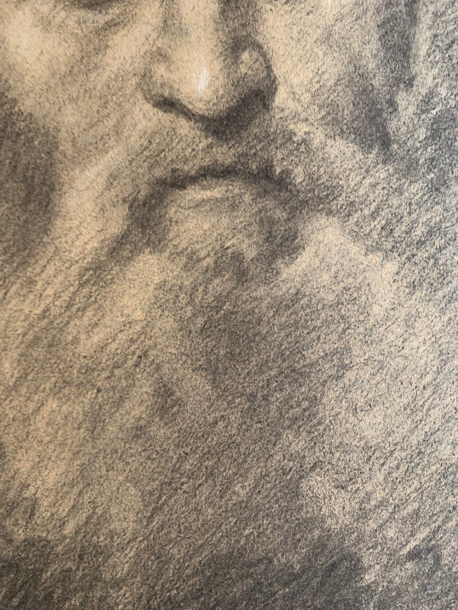 Study For The Head Of An Apostle Or Saint. Enrico Reffo, Atelier-photo-3