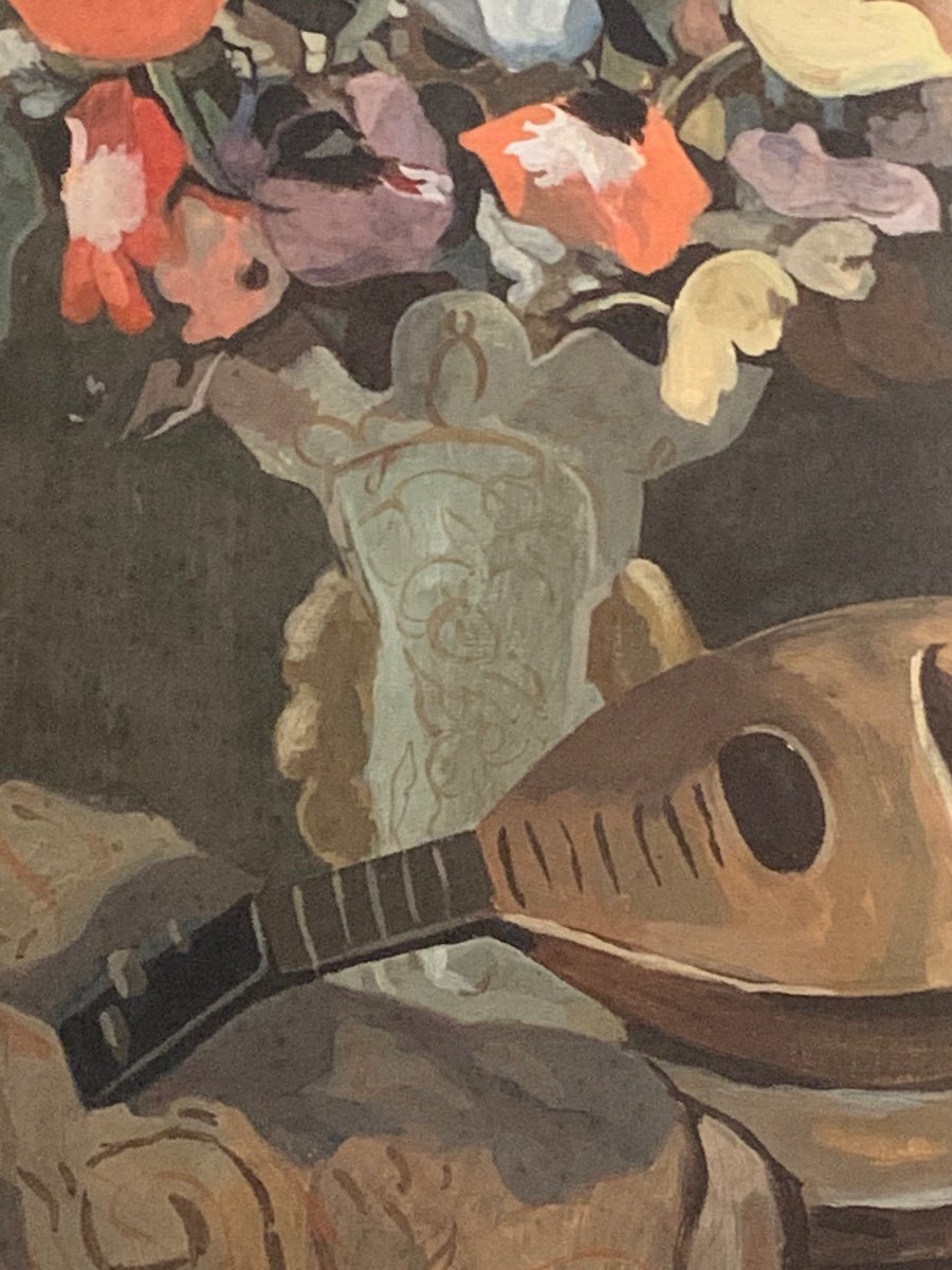 Still Life With Musical Instrument. Circa 1940-photo-1