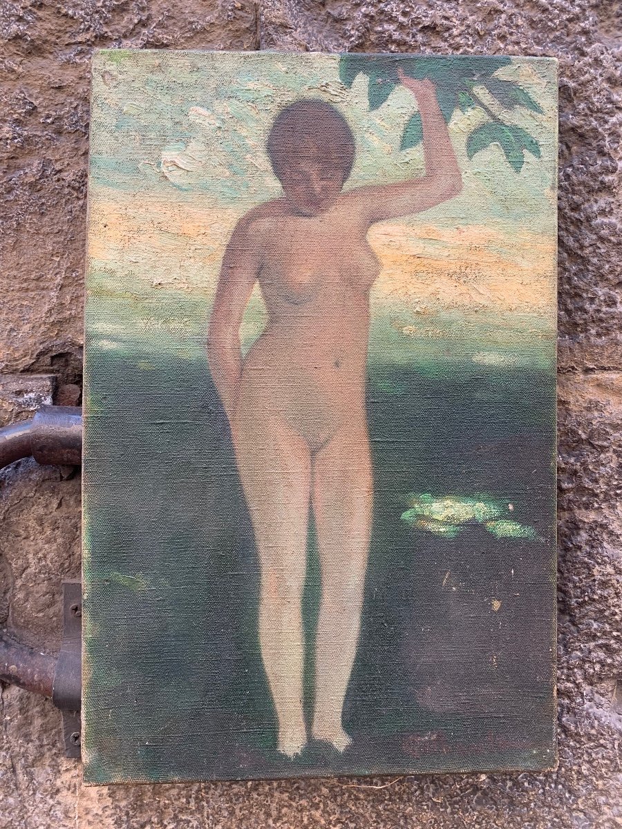 Peinture Symboliste. “Nymphe des eaux “