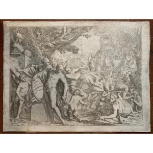 Pietro Testa (lucques, 1611 - Rome, 1650) . Gravure. “Altro Diletto Ch’imparar Non Trovo”