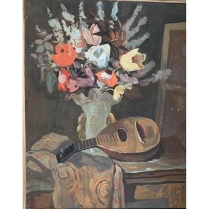 Still Life With Musical Instrument. Circa 1940