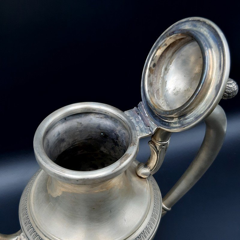 Three-piece Service In 800 Silver From The Mid-20th Century.-photo-3