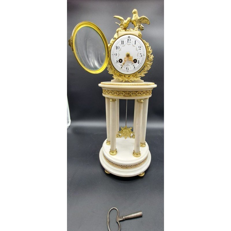 Napoleon III Bronze And Marble Clock-photo-4