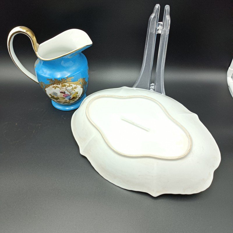 Verseur Et Assiette En Porcelaine Française-photo-4