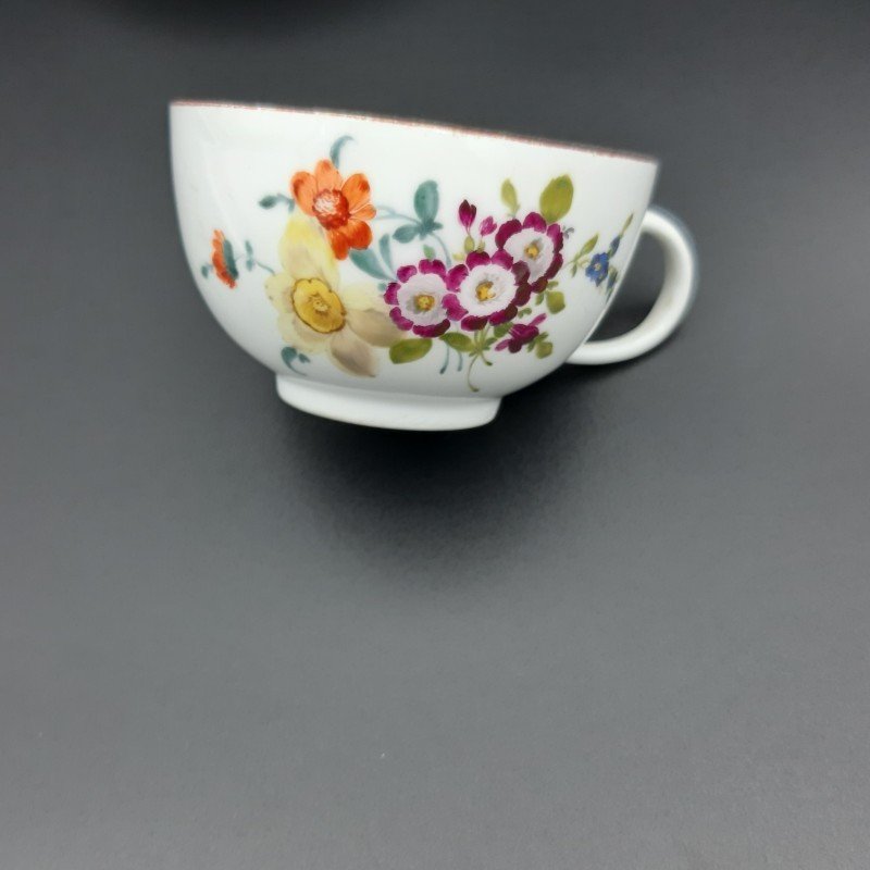 Tasse Et Soucoupe Meissen XVIIIème Siècle-photo-2