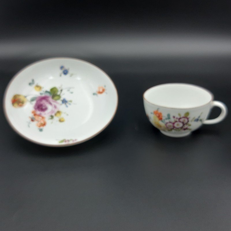 Tasse Et Soucoupe Meissen XVIIIème Siècle-photo-5