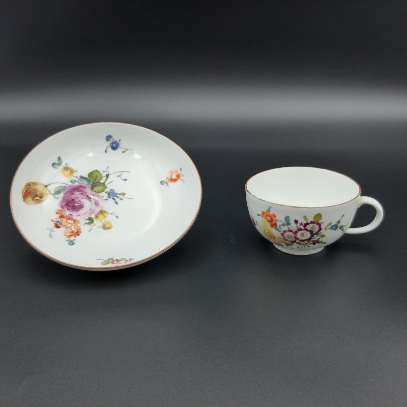 Tasse Et Soucoupe Meissen XVIIIème Siècle-photo-6