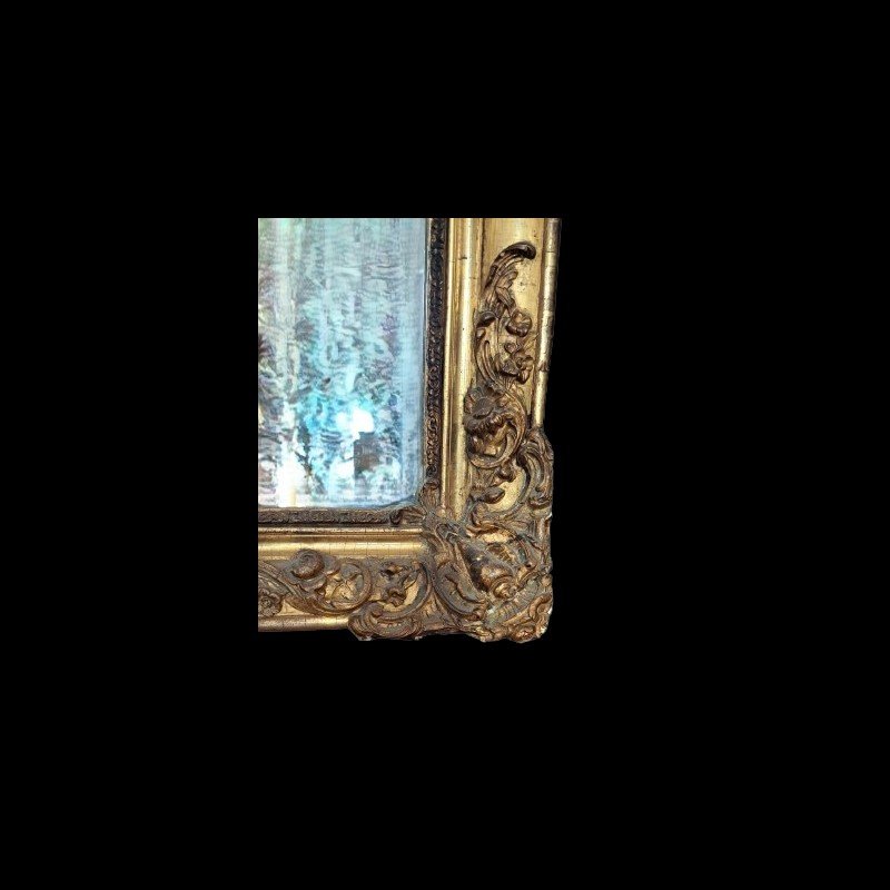 Antique Gilded Mirror From The Second Half Of The 19th Century-photo-4