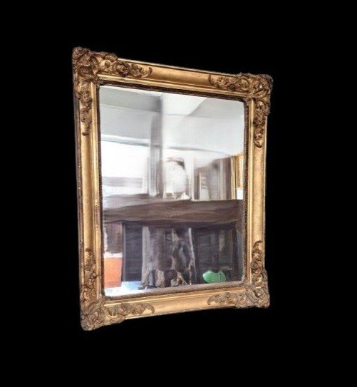 Antique Gilded Mirror From The Second Half Of The 19th Century