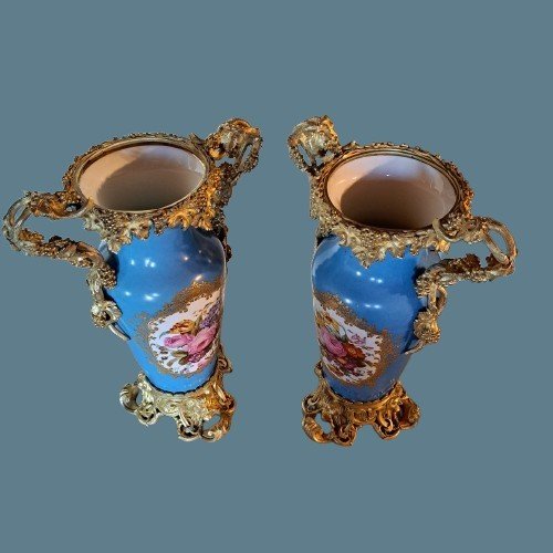 Large Pair Of Jacob Petit Vases From The Mid-19th Century-photo-8