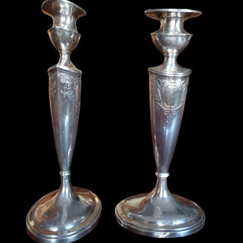 Elegant Pair Of Gorham Sterling Silver Candelabra-photo-7