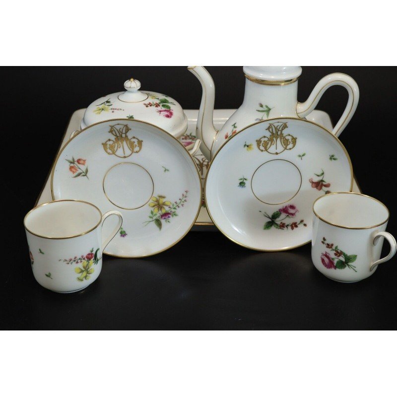 19th Century Paris Porcelain Tete A Tete Service-photo-2