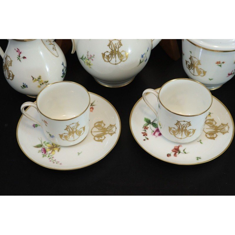 19th Century Paris Porcelain Tete A Tete Service-photo-2