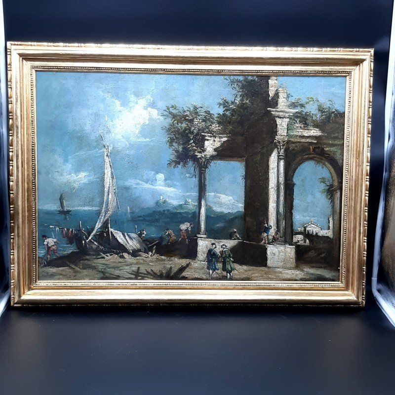 Oil Painting On Canvas From The Late 19th Century After Giuseppe Ponga-photo-2