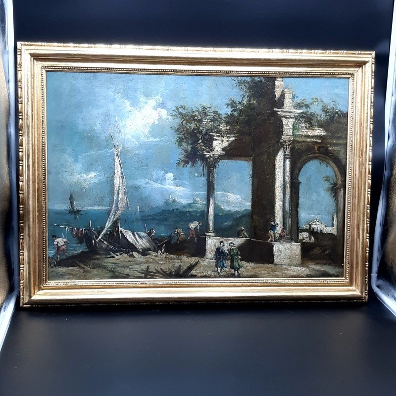 Oil Painting On Canvas From The Late 19th Century After Giuseppe Ponga-photo-8