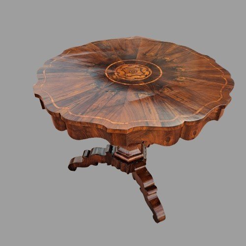 Inlaid Table From The Charles X Period-photo-2