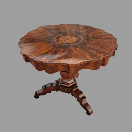 Inlaid Table From The Charles X Period-photo-5