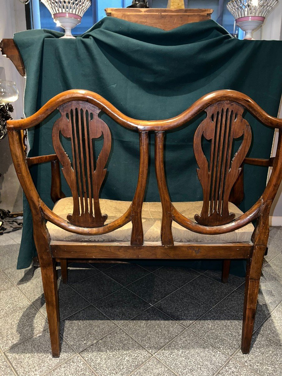 18th Century Walnut Wood Sofa -photo-8