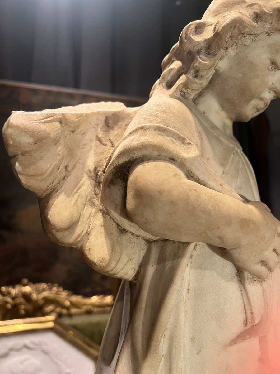 Marble Sculpture Of A Little Angel-photo-4