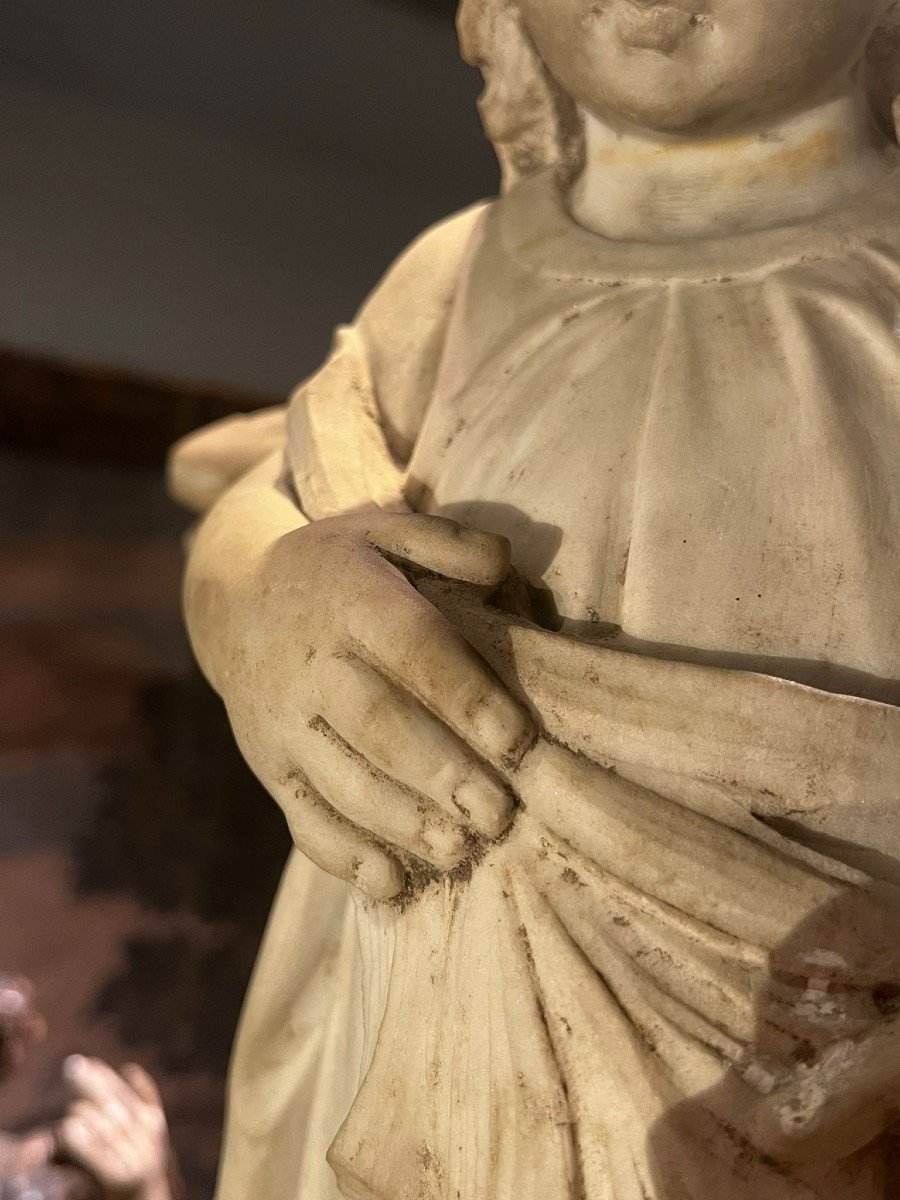 Marble Sculpture Of A Little Angel-photo-5