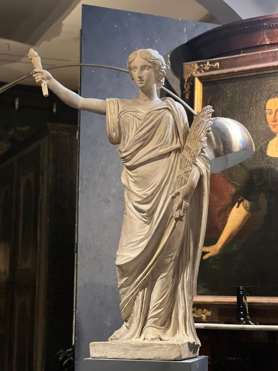 Paire De Sculptures Représentant Cérès Et Jupiter, XVIIIe Siècle-photo-3