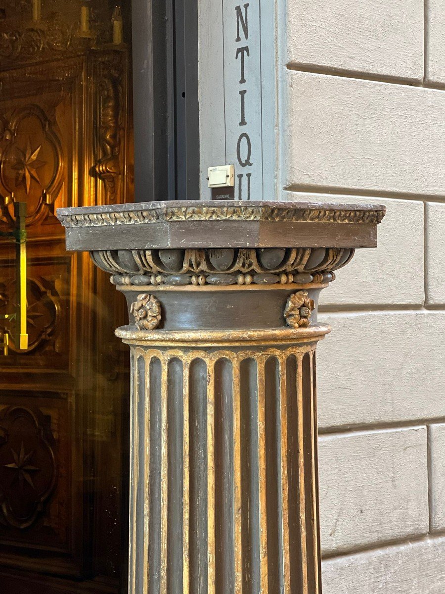 Paire De Colonnes Peintes-photo-2