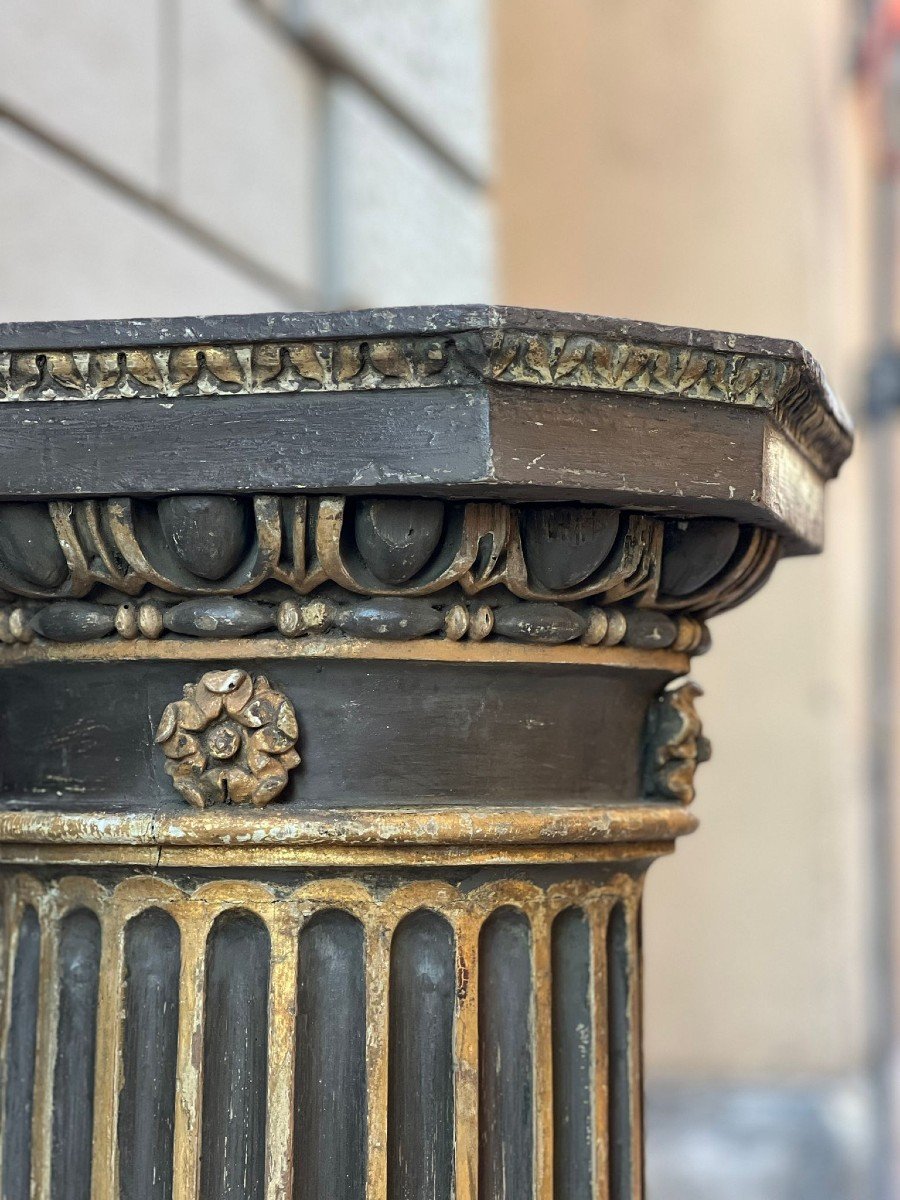 Paire De Colonnes Peintes-photo-3